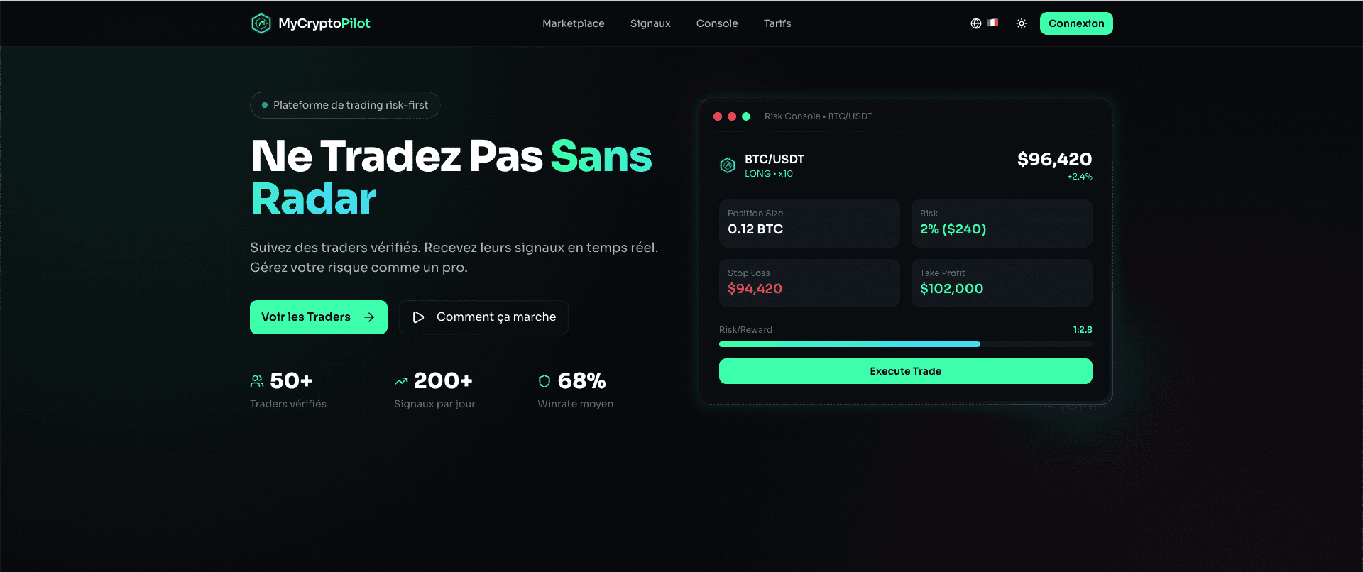 MyCryptoPilot — interface principale